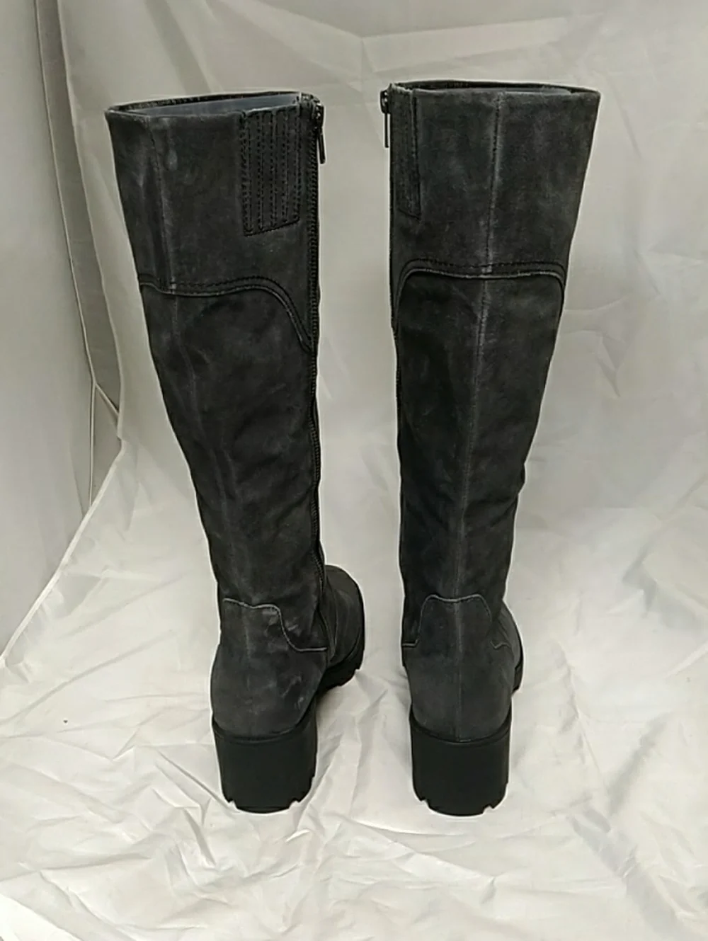 Born Gray Suede Leather Gabriella Lugged Sole Knee Boots Size 11M